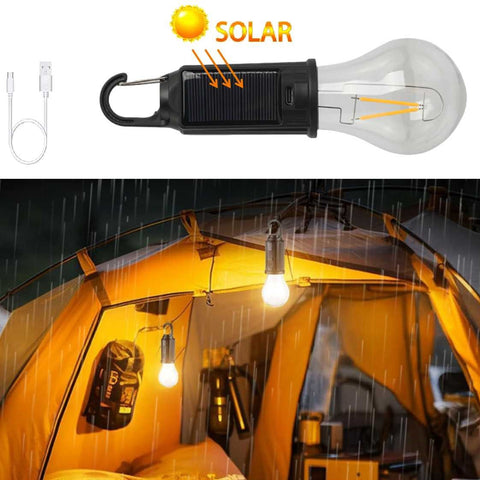 Solar LED Camping Lantern Double LED Strips