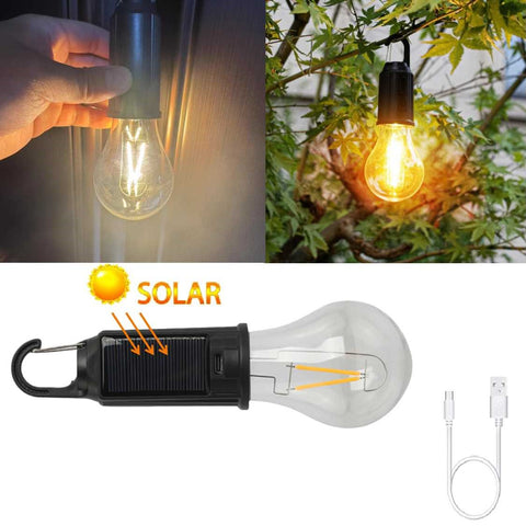 Solar LED Camping Lantern Double LED Strips