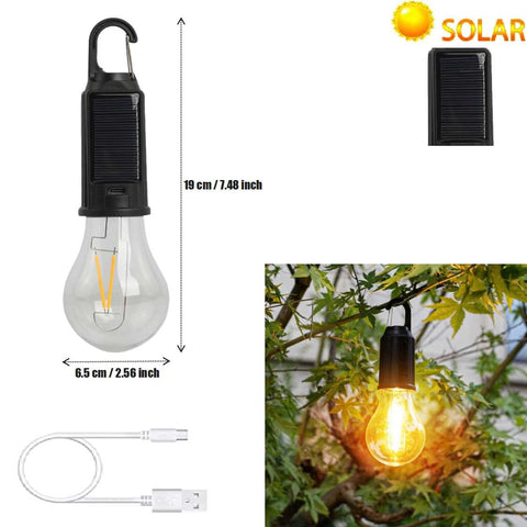 Solar LED Camping Lantern Double LED Strips