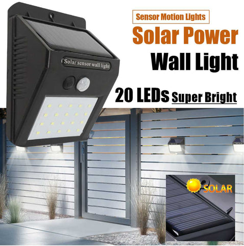 Solar Lights Outdoor 3 Working Mode Motion Sensor Lights Waterproof Wall lights