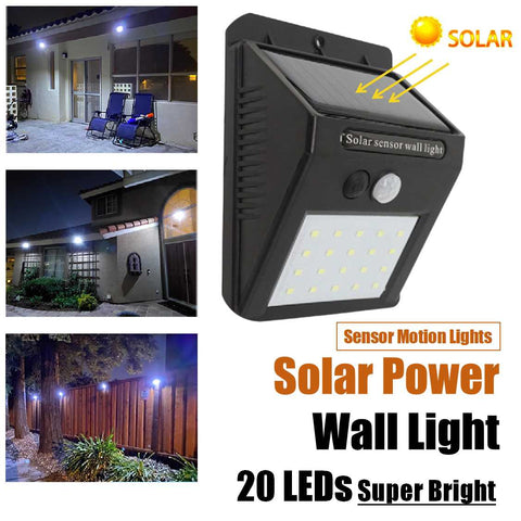 Solar Lights Outdoor 3 Working Mode Motion Sensor Lights Waterproof Wall lights