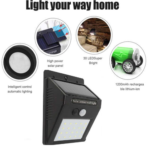 Solar Lights Outdoor 3 Working Mode Motion Sensor Lights Waterproof Wall lights