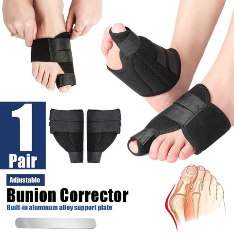 2-pack Adjustable Big Toe Separators with Aluminium Support for Bunion Relief