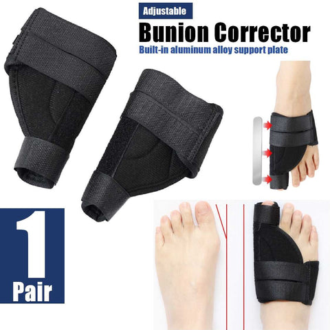 2-pack Adjustable Big Toe Separators with Aluminium Support for Bunion Relief