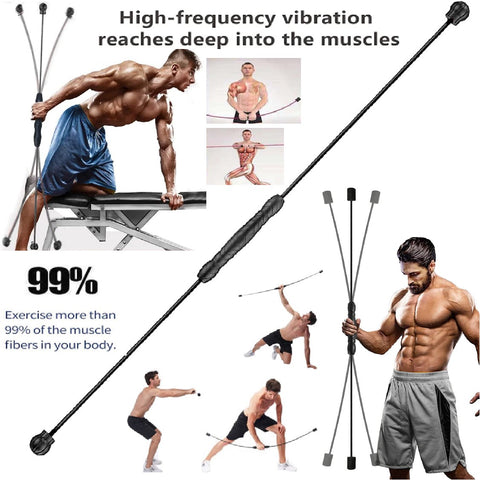 pilates Vibration Bar Fitness Rod Pilates Yoga Elastic Exercise Equipment