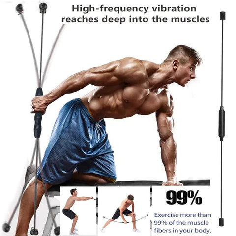pilates Vibration Bar Fitness Rod Pilates Yoga Elastic Exercise Equipment