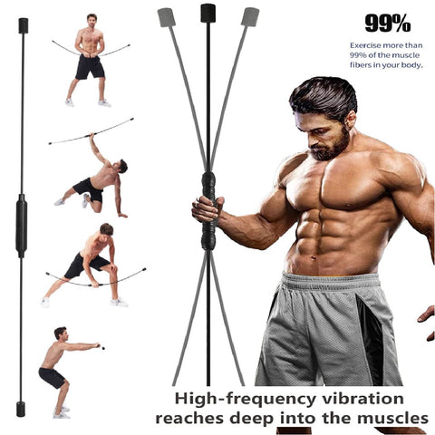 pilates Vibration Bar Fitness Rod Pilates Yoga Elastic Exercise Equipment
