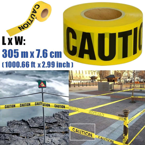 Safety Barrier Tapes 305m "Caution " Barricade Tape