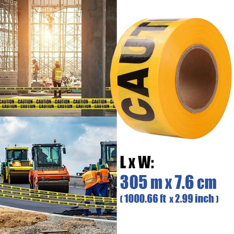 Safety Barrier Tapes 305m "Caution " Barricade Tape