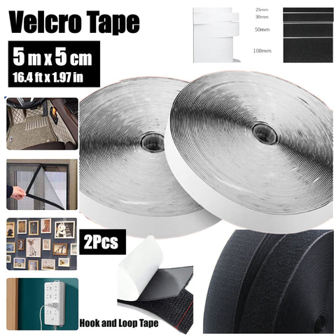 Heavy Duty Hook And Loop Adhesive Velcro Tape 50mm*5m