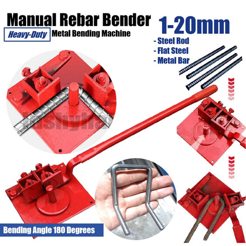 Metalworking Tool Metal Bending Machine Manual Rebar Bender Pipe Steel Rod