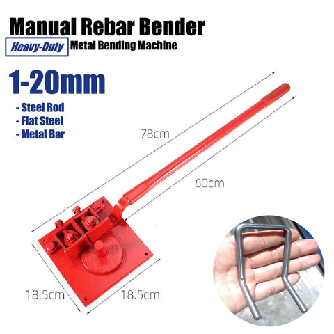 Metalworking Tool Metal Bending Machine Manual Rebar Bender Pipe Steel Rod