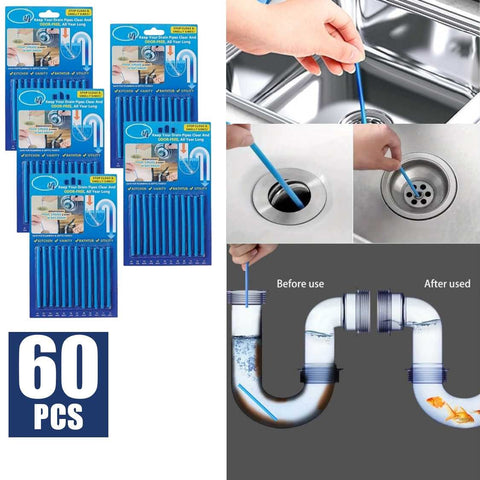 Drain Sticks 5 Packs (60pcs)