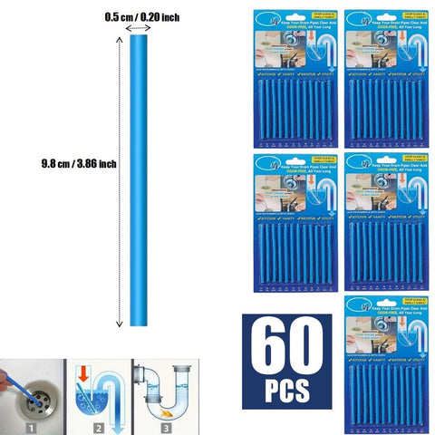 Drain Sticks 5 Packs (60pcs)