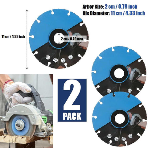 2Pcs Angle Grinder 4Inch Wood Cutting Woodworking PVC Rubber Table Saw