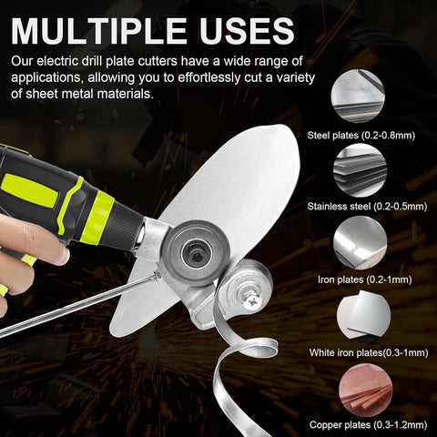 Corrugated Metal Roofing Sheet Electric Nibbler Cutter shears Drill Attachment