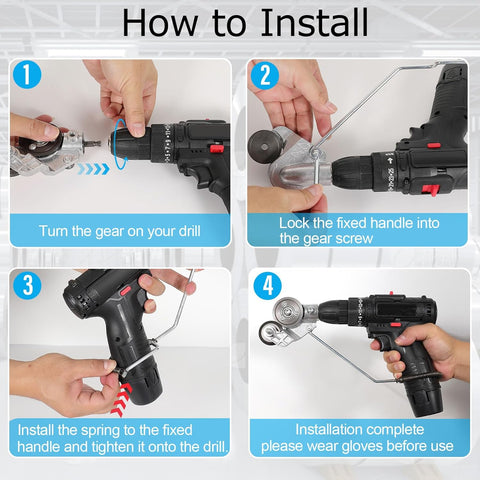 Corrugated Metal Roofing Sheet Electric Nibbler Cutter shears Drill Attachment
