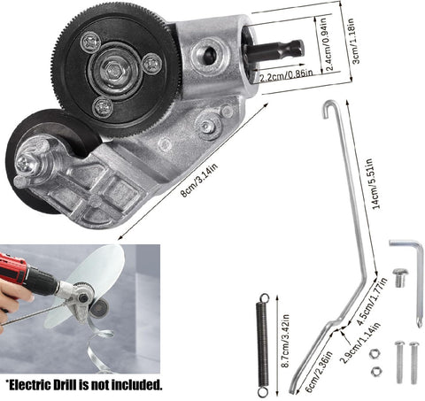 Corrugated Metal Roofing Sheet Electric Nibbler Cutter shears Drill Attachment