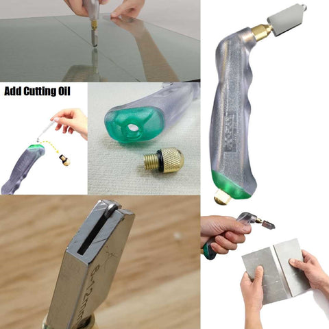 Heavy Duty Diamond Glass Cutters Tool for Thick Glass Tile Mirror Cutting 2-12mm
