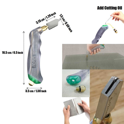 Heavy Duty Diamond Glass Cutters Tool for Thick Glass Tile Mirror Cutting 2-12mm