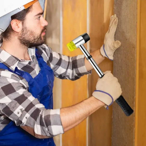 Anti-Slip Double-Faced Soft Hammer Mallet 35mm Rubber Hammer Shockproof
