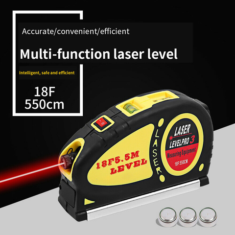 Cross Line Laser Tool with 550cm Tape Measure