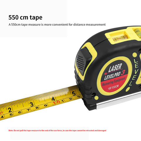 Cross Line Laser Tool with 550cm Tape Measure