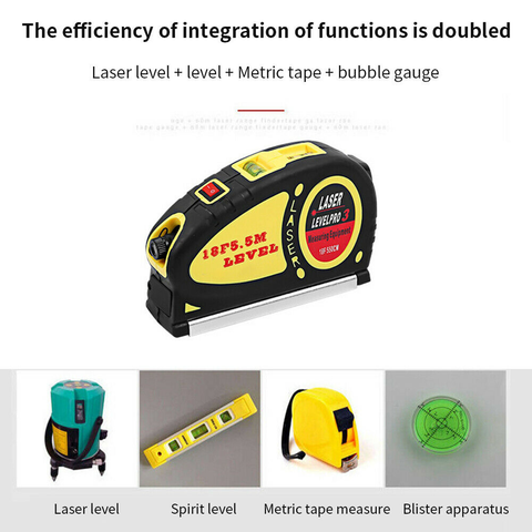 Cross Line Laser Tool with 550cm Tape Measure