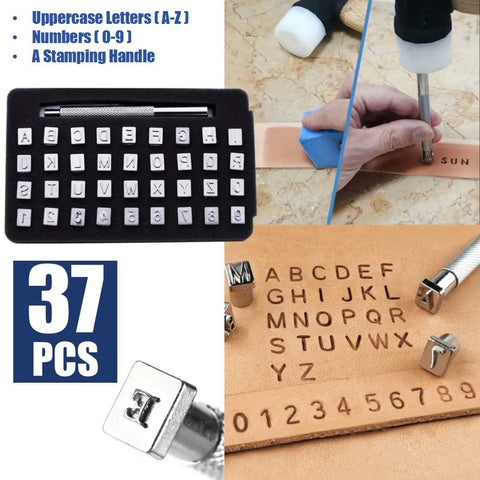 Leather Punch Stamps Set Leather Letter &amp; Number Stamps Set 36Pcs