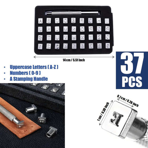 Leather Punch Stamps Set Leather Letter &amp; Number Stamps Set 36Pcs