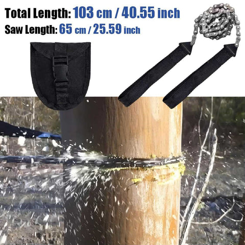 Carbon steel Compact Hand Saw Survival Camping Folding Tool Gear Kit with Pouch