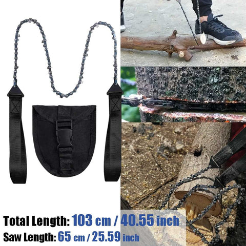 Carbon steel Compact Hand Saw Survival Camping Folding Tool Gear Kit with Pouch