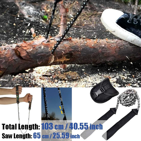 Carbon steel Compact Hand Saw Survival Camping Folding Tool Gear Kit with Pouch
