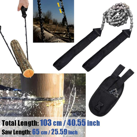 Carbon steel Compact Hand Saw Survival Camping Folding Tool Gear Kit with Pouch