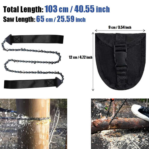 Carbon steel Compact Hand Saw Survival Camping Folding Tool Gear Kit with Pouch