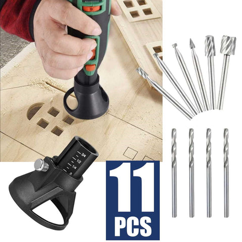 Dremel Rotary Tool Wood Precise Carving Locator 10Pcs Burr Rasp Drill Bits Sets