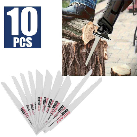 Reciprocating Saw Blade Set 10Pcs Jig Saw Blades Wood Metal Cutting Tool