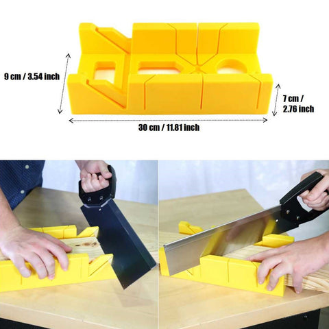Professional Saw Mitre Box 90° 45° 22.5° Angle Slot Clamp Box Woodworking tools