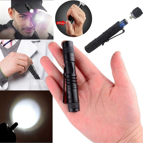 Slim Pocket LED Torch Flashlight Inspection Camping Outdoor Emergency