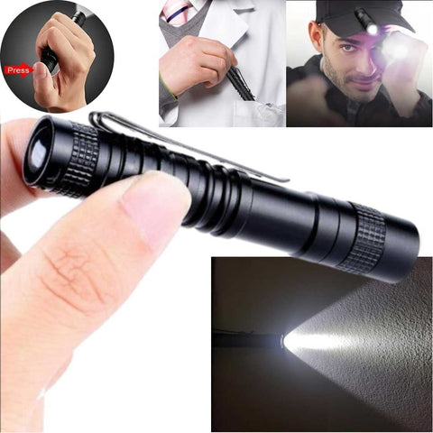 Slim Pocket LED Torch Flashlight Inspection Camping Outdoor Emergency