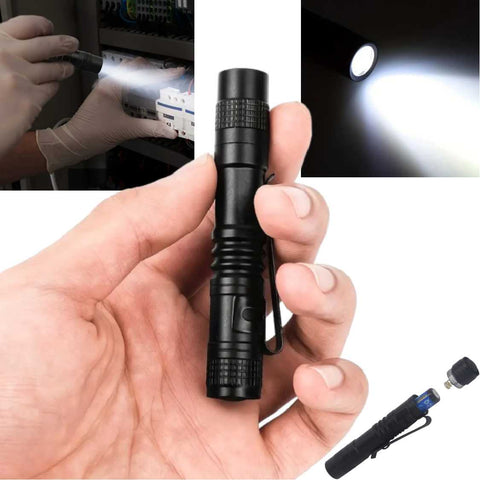 Slim Pocket LED Torch Flashlight Inspection Camping Outdoor Emergency