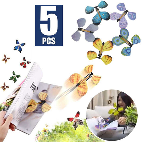 5Pcs Magic Flying Butterfly Greeting Card Surprise Gift Box