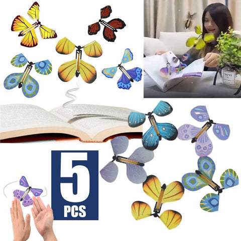 5Pcs Magic Flying Butterfly Greeting Card Surprise Gift Box