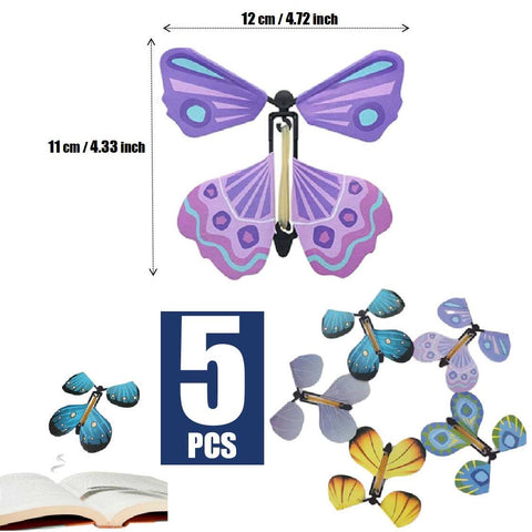 5Pcs Magic Flying Butterfly Greeting Card Surprise Gift Box