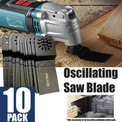 10 Pack Oscillating Tool Blade Set Universal Multi-Purpose Blade