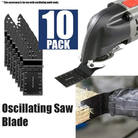 10 Pack Oscillating Tool Blade Set Universal Multi-Purpose Blade