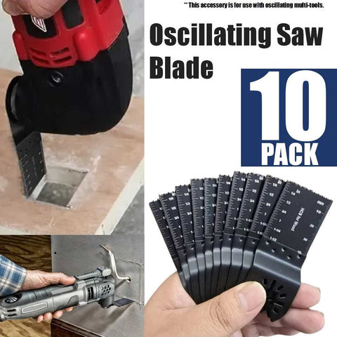 10 Pack Oscillating Tool Blade Set Universal Multi-Purpose Blade
