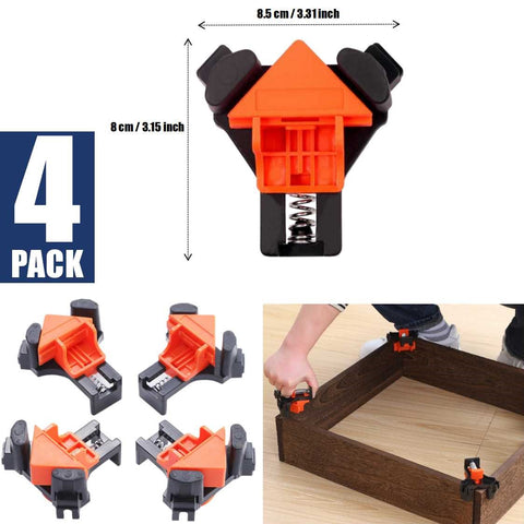 4pcs Adjustable Corner 90° Woodworking Corner Clips Right Angle Clip Fixer