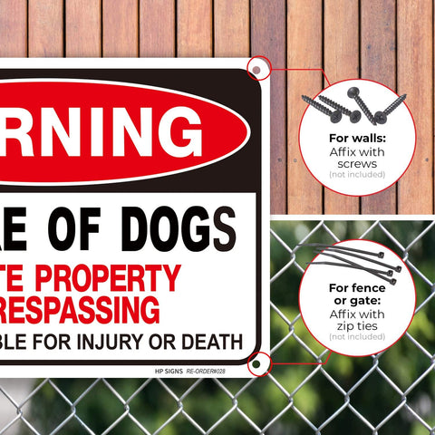 Beware of Dog Aluminum Sign Private Property No Trespassing 4084