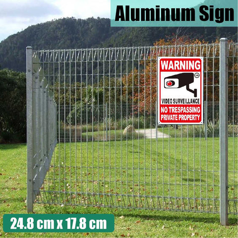 24 Hour Video Surveillance  No Trespassing Warning Sign Security Camera Sign 408